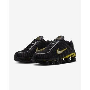 Nike Shox TL. Black Dynamic Yellow Metallic Silver. SIZE 9 CN0151-002